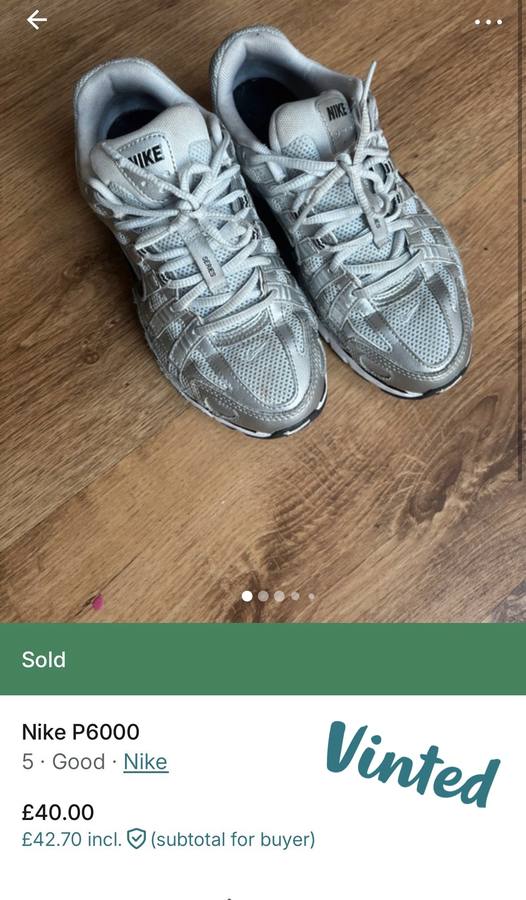Nike P6000 trainers sold on Vinted for £40